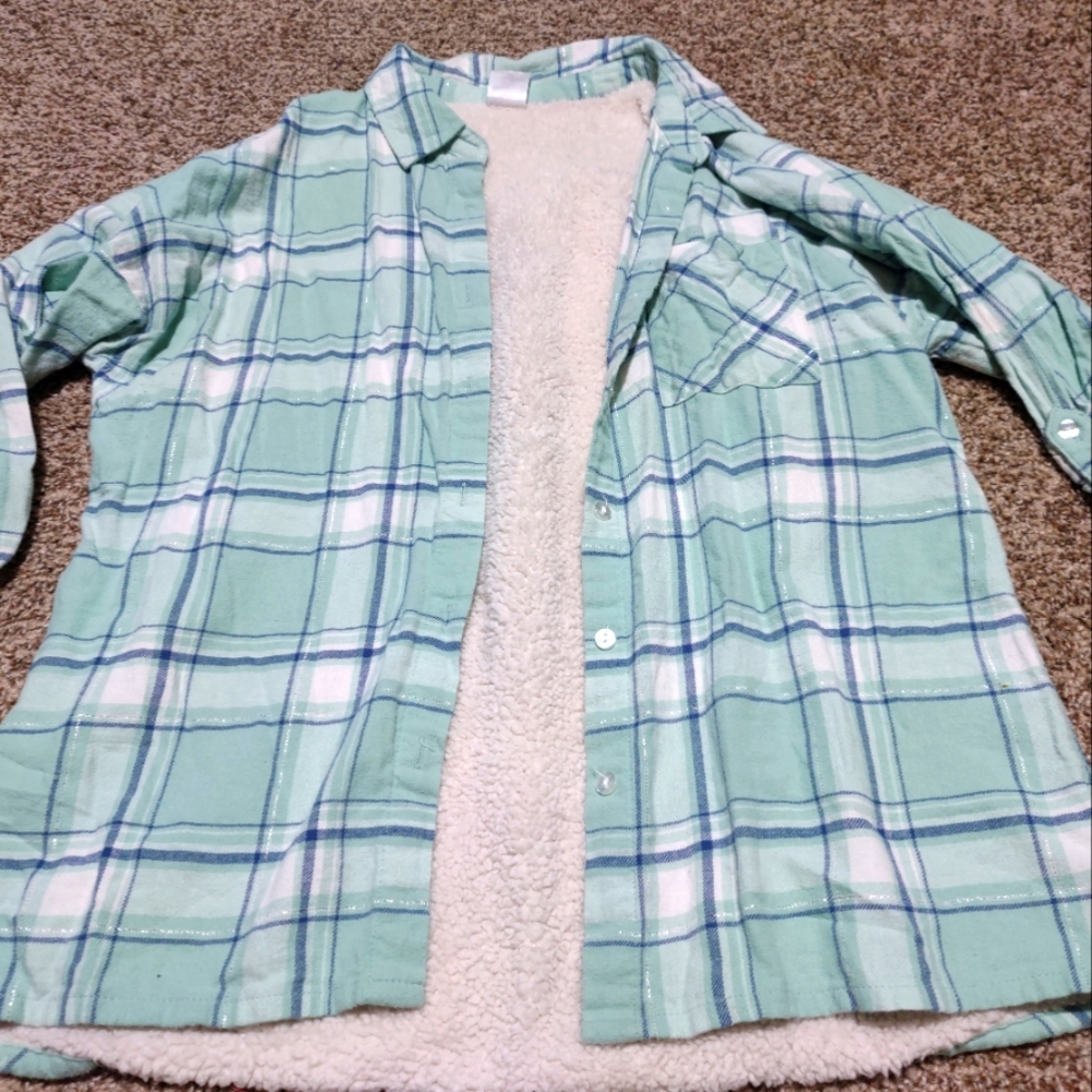 Fleece lined plaid